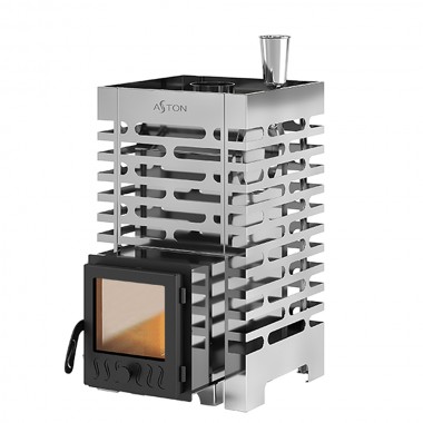 Печь-каменка ASTON 16 INOX со стеклянной дверцей