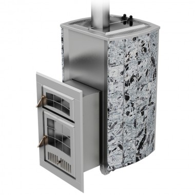 Печь Чародейка М Русский пар в облицовке из натурального камня Змеевик до 20 м³