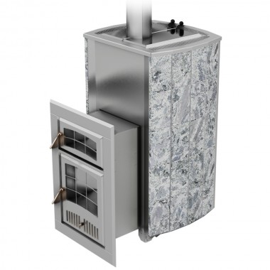 Печь Чародейка М Русский пар в облицовке из натурального камня Змеевик до 20 м³