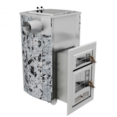 Печь Чародейка М Русский пар в облицовке из натурального камня Змеевик до 20 м³