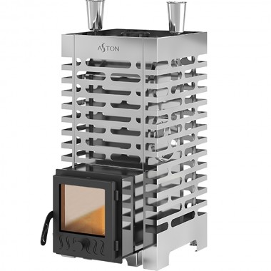 Печь-каменка ASTON 20 INOX со стеклянной дверцей