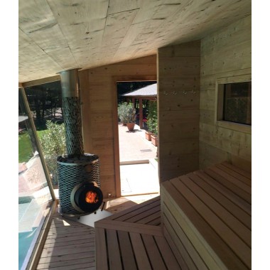 Печь-каменка IKI Mini Plus со стеклянной дверцей