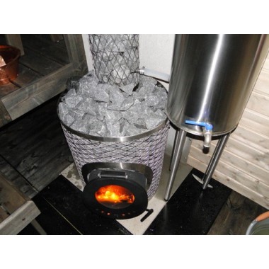 Печь-каменка IKI Mini Plus со стеклянной дверцей