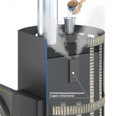 Печь-каменка Везувий Скиф с парогенератором Стандарт (ДТ-4) 2022