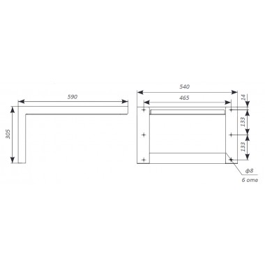 Стеновой кронштейн для крепления на стену Oblivion 30