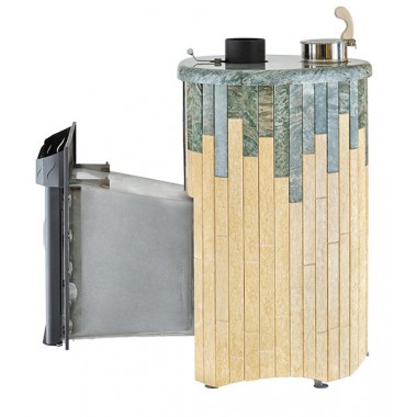 Печь для бани Оптима облицовка - Жадеит + Мрамор Сильвия Оро Экран