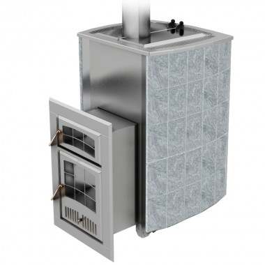 Печь Чародейка Русский пар в облицовке из натурального камня Змеевик до 30 м³