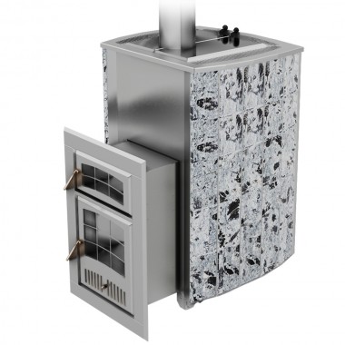 Печь Чародейка Русский пар в облицовке из натурального камня Змеевик до 30 м³