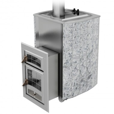 Печь Чародейка Русский пар в облицовке из натурального камня Змеевик до 30 м³