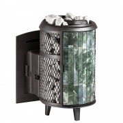 Чугунная банная печь ProMetall Атмосфера комбинированная сетка-ламели «Талькохлорит»