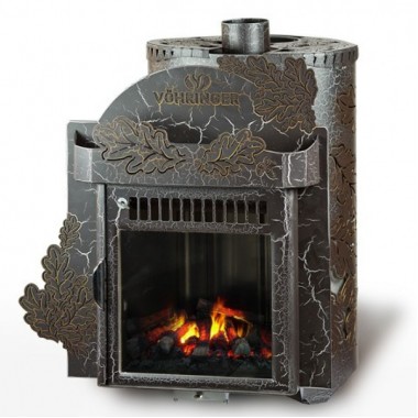 Печь для бани Классика Паровая Антик Дуб до 23 м³ - Экран