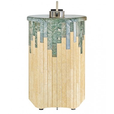 Печь для бани Оптима облицовка - Жадеит + Мрамор Сильвия Оро Экран