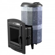 Чугунная банная печь ProMetall Атмосфера XL+ усиленная в плитке «Талькохлорит»