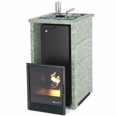 Печь Сочи в трехстороннем кожухе с открытым верхом