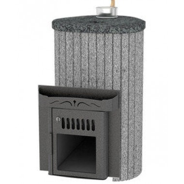 Печь для бани Мини облицовка - Бучардированный камень Телескоп