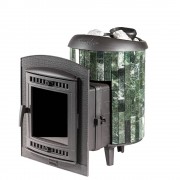 Чугунная банная печь ProMetall Атмосфера ламели «Змеевик» наборный