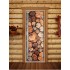 Дверь стеклянная DoorWood 600*1900 "Престиж c фотопечатью A044" стекло с фото-рисунком 8 мм, коробка ольха, алюминиевая ручка