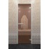Дверь стеклянная DoorWood 700*1900 "Хамам Лайт Бронза" стекло бронза прозрачная 6 мм, алюминиевая коробка и ручка