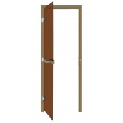 Комплект двери SAWO 730-3SGD-L с "бронзовым" стеклом, левая, без порога, кедр