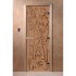  Дверь для бани DoorWood 700*2000 Бамбук и бабочки Бронза матовая