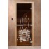  Дверь для сауны DoorWood 700*1900 Эталон Бронза с рисунком