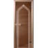 Дверь стеклянная DoorWood 800*1900 "Арка Бронза" стекло бронза прозрачная 8 мм, коробка лиственная, деревянная ручка