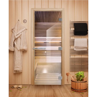  Стеклянная дверь для бани DoorWood Эталон Прозрачная