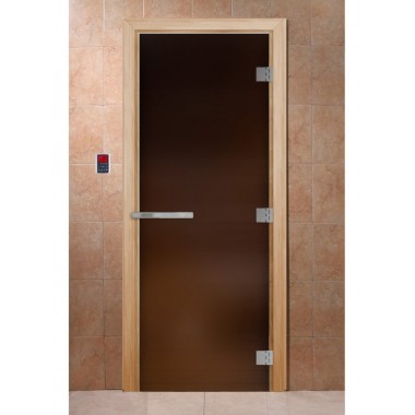  Дверь для сауны DoorWood 700*1900 Эталон матовая Бронза