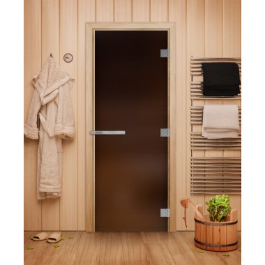  Дверь для сауны DoorWood 700*1900 Эталон матовая Бронза