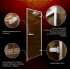Дверь стеклянная DoorWood 700*1900 "Хамам Лайт Бронза" стекло бронза прозрачная 6 мм, алюминиевая коробка и ручка