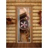 Дверь стеклянная DoorWood 600*1900 "Престиж c фотопечатью A009" стекло с фото-рисунком 8 мм, коробка ольха, алюминиевая ручка
