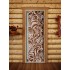 Дверь стеклянная DoorWood 700*2000 "Престиж Хохлома Бронза" стекло бронза прозрачная 8 мм, коробка ольха, алюминиевая ручка