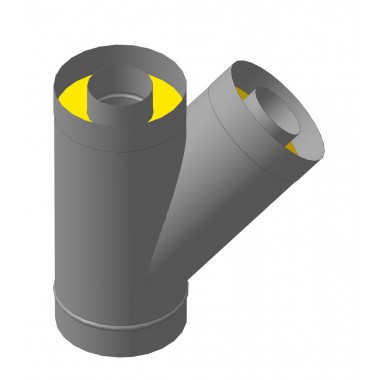 Тройник двустенный 45 градусов ф100/200 - ф900/1000