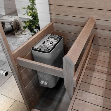 Печь для сауны Helo Vienna 45 STS 4.5 кВт, цвет хром, 12 кг камней