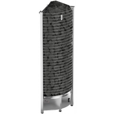 Электрическая печь SAWO Tower TH5-80Ni2-CNR напольная угловая, без пульта, встроенный блок мощности, 8,0 кВт, нержавеющая сталь