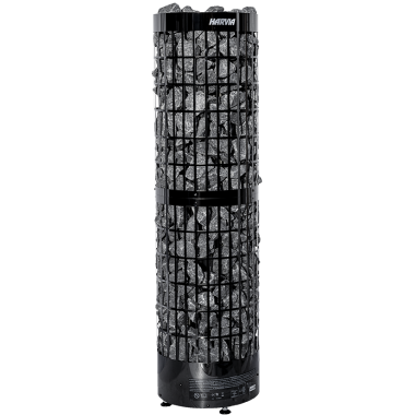 Электрокаменка Harvia Cilindro Pro PC100E/135E Black Steel, черная, без пульта