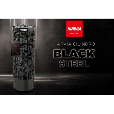 Электрическая каменка Harvia Cilindro PC70XE Black Steel, пульт управления в комплекте