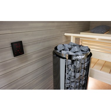 Электрическая каменка Harvia Cilindro PC90XE Black Steel, выносной пульт управления, 9 кВт