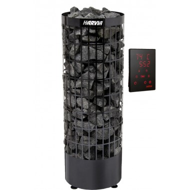 Электрическая каменка Harvia Cilindro PC70XE Black Steel, пульт управления в комплекте