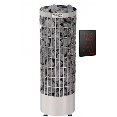Печь электрическая Harvia Cilindro PC70XE Steel, управление встроенное