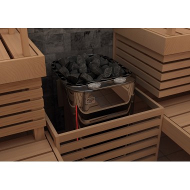 Напольная каменка cо встроенным парогенератором SAWO Fiber Coating Savonia Combi SAVC-105NS-PF 10,5 кВт 380 В, пульт не в комплекте