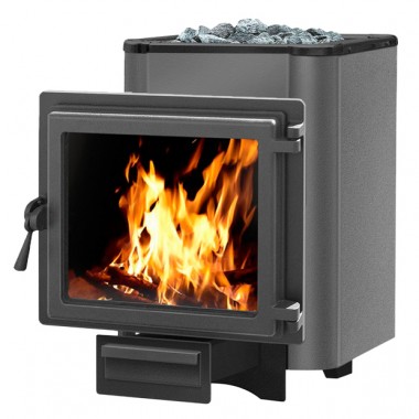 Чугунная банная печь ЭТНА Кратер 24 (Панорама) 