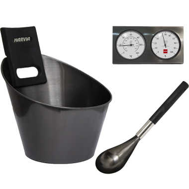 Набор аксессуаров Harvia из нержавеющей стали, черный