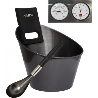 Набор аксессуаров Harvia из нержавеющей стали, черный