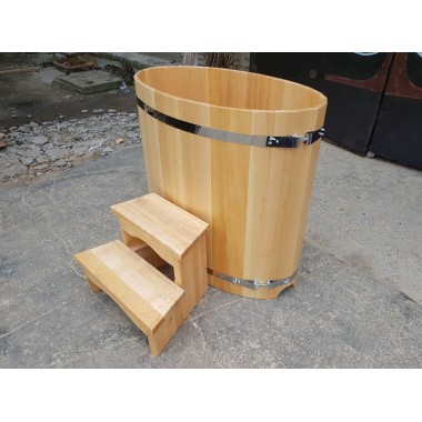 Купель овальная одноместная 0,69 х 1,05 из кедра