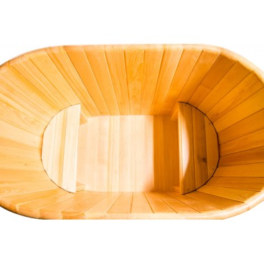 Купель овальная одноместная 0,69 х 1,05 из кедра