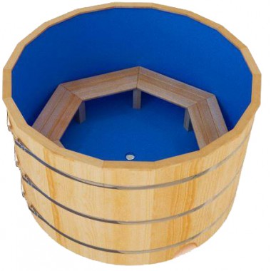 Купель круглая Premium с пластиковой вставкой d 1,20 - 2,00 из кедра