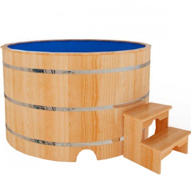 Купель круглая Premium с пластиковой вставкой d 1,20 - 2,00 из кедра