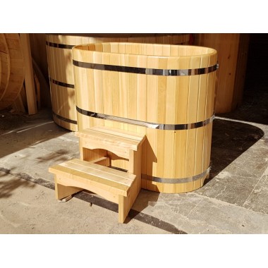 Купель овальная двухместная 0,78 х 1,20 из кедра