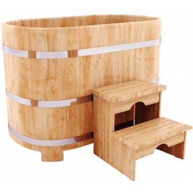 Купель овальная двухместная 1,00 х 1,70 из кедра